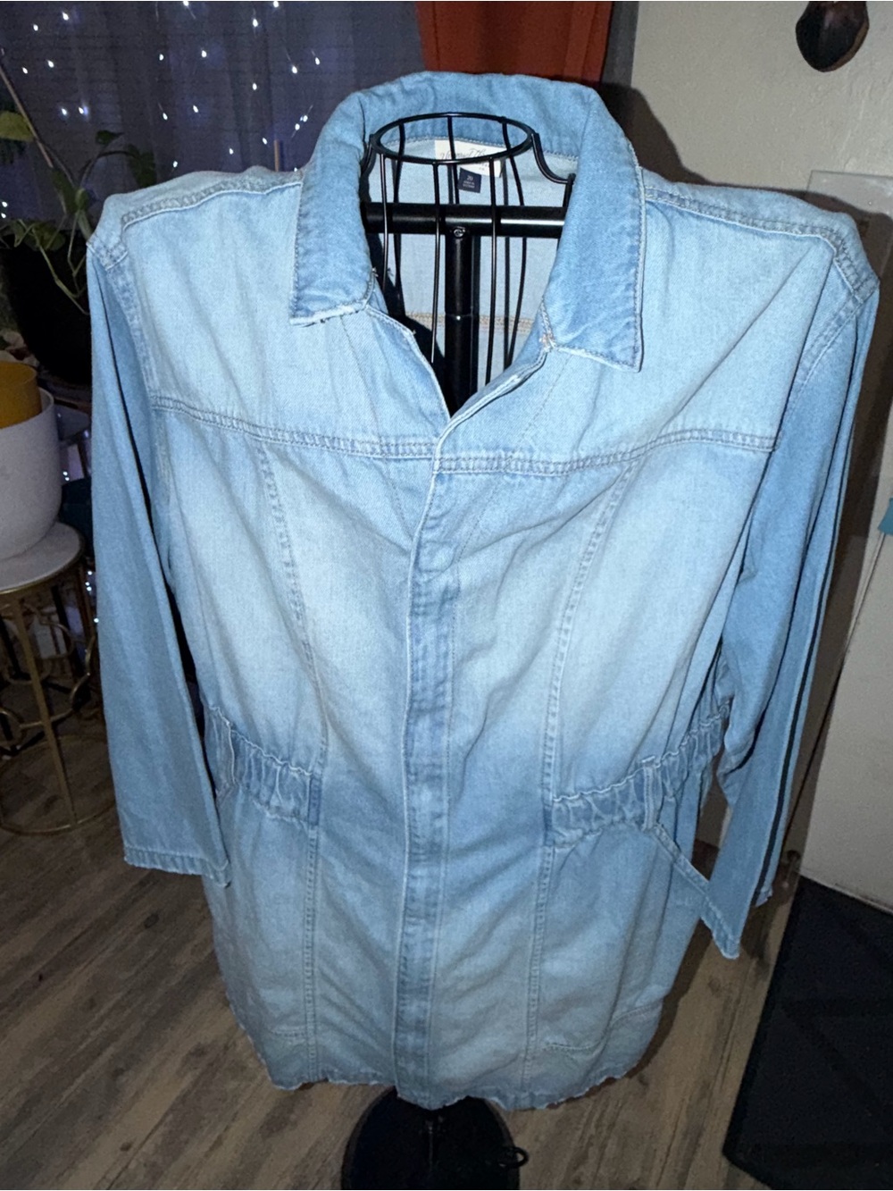 Light Wash Denim Dress - Casual Women’s Outerwear